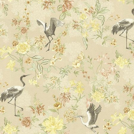 Обои Yien Feerie 3501-2 Винил на флизелине 10610 БежевыйРазноцветный ПтицыЦветы 3950₽