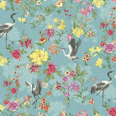 Обои Yien Feerie 3501-3 Винил на флизелине 10610 БирюзовыйРазноцветный ПтицыЦветы 3950₽