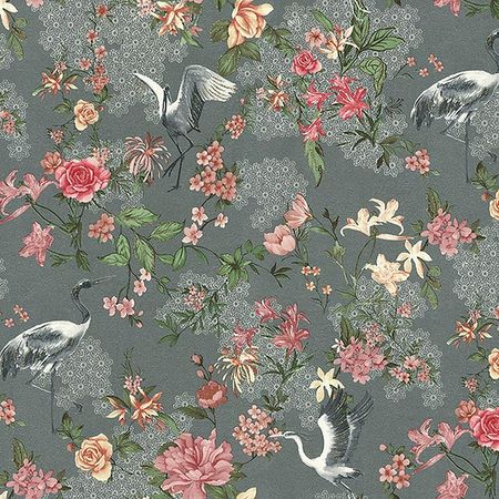 Обои Yien Feerie 3501-4 Винил на флизелине 10610 СерыйРазноцветный ПтицыЦветы 3950₽