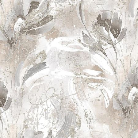 Обои Accento Flamenco 283362 Винил на флизелине (1,06*10,05) Бежевый, Абстракция/Цветы