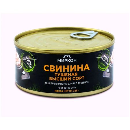 Свинина тушеная Миркон высший сорт, 325 г