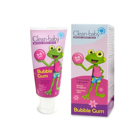 Зубная паста Clean-baby bubble gum от 3 до 6 лет 290₽