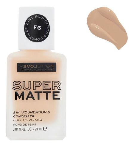 Тональная основа-консилер для лица Super Matte 2 in 1 Foundation &amp; Concealer 24мл: F6