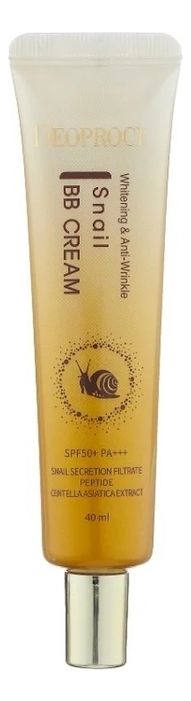 BB крем для лица с муцином улитки Whitening &amp; Anti-Wrinkle Snail Cream SPF50+ PA+++ 40мл