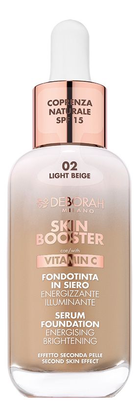 Тональная основа-сыворотка для лица Skin Booster Serum Foundation SPF15 30мл: 2 Light Beige