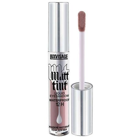 Тени для век жидкие матовые тон 105 Ash Lilac Matt tint waterproof 12H Luxvisage 3мл