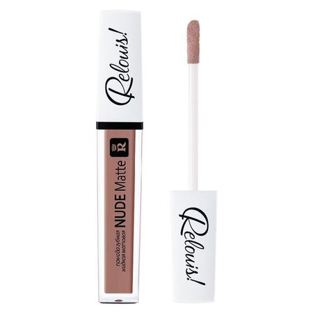 Помада губная жидкая матовая Nude matte complimenti Relouis 4,5г тон 27 Коричневая карамель