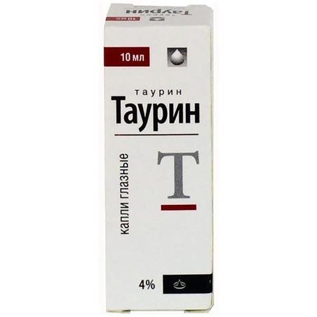 Таурин капли глазные 4% 10мл