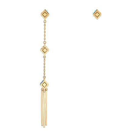 LUTA Jewelry Серебряные асимметричные позолоченные серьги Марокко