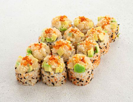 Ролл с гребешком и креветкой (12 шт)