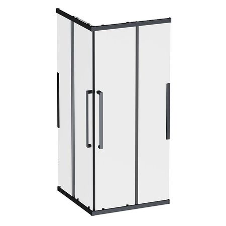 Душевой уголок AMPM Func 90x90 W84G-403-9090-BT профиль Черный матовый стекло прозрачное 65790₽