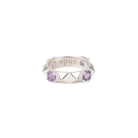 Opus Jewelry Граненое кольцо из серебра с аметистами Game Ring