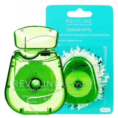 Зубная нить Revyline Revyline нейлон невощеная зеленая 50 м 350₽