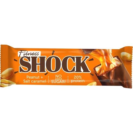 Батончик глазированный FitnesShock соленая карамель-арахис 50 г