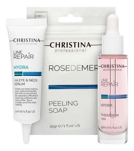 Набор Chameleon Aua Combo (сыворотка д/кожи вокруг глаз и шеи 30мл + увлажняющие капли д/лица 30мл + мыло д/лица и тела 30г + косметичка)