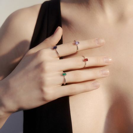 Herald Percy Diamonds Кольцо из белого золота с сапфиром 14800₽