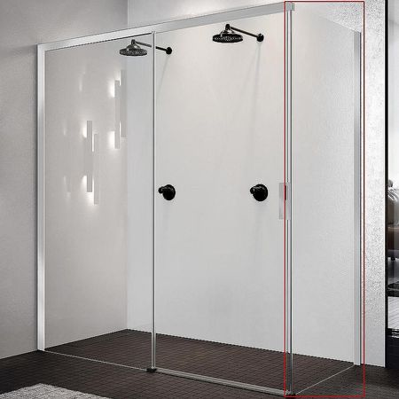 Душевая стенка Novellini Opera 90 R OPEFH89D-1K профиль Хром стекло прозрачное 94200₽