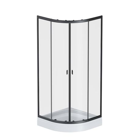 Душевой уголок AMPM X-Joy 80х80 W88G-205-080BT64 профиль Черный матовый стекло прозрачное 36590₽