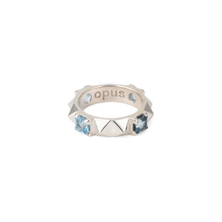 Opus Jewelry Граненое кольцо из серебра с топазами Game Ring