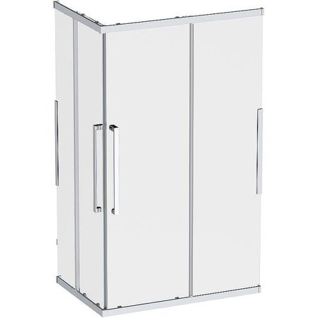 Душевой уголок AMPM Func 120x80 W84G-403-12080-MТ профиль Хром матовый стекло прозрачное 69090₽