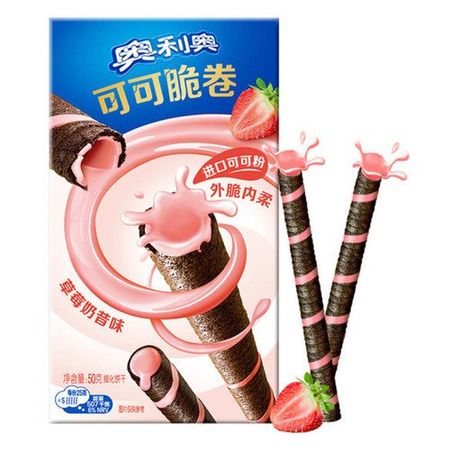 Вафельные трубочки Oreo Криспи Ролл Клубника, 50 г