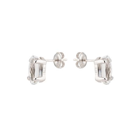 Wisteria Gems Овальные серьги-гвоздики из серебра и горного хрусталя 8540₽