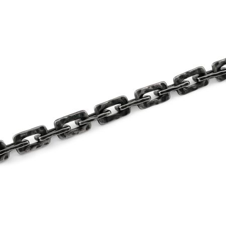 BIKKEMBERGS JEWELLERY Черный браслет-цепь инициалами бренда и вставками из кристалов Bikkembergs