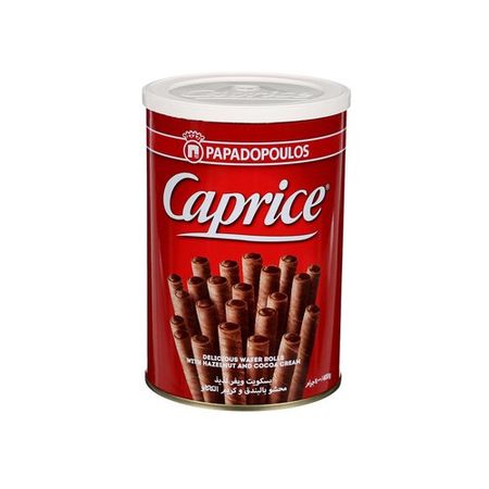 Вафельные трубочки Caprice с фундуком и шоколадным кремом, 400 гр