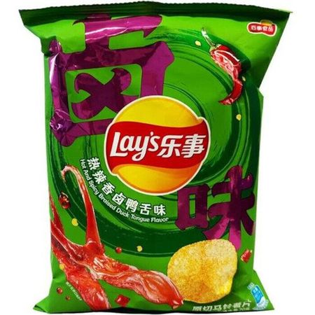 Чипсы Lay's со вкусом пряного тушеного утиного языка, 70 гр