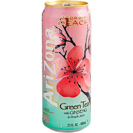Напиток Arizona Georgia Peach Green Tea with Ginseng, 680 мл