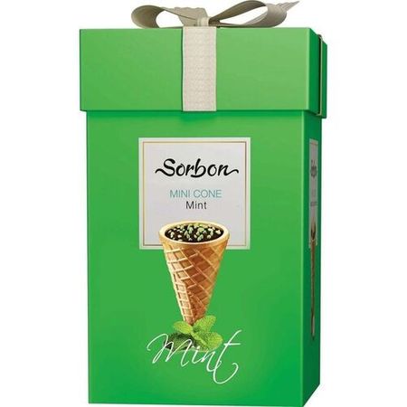 Мини-рожок хрустящий Sorbon Мята и воздушные зерна, 200 гр