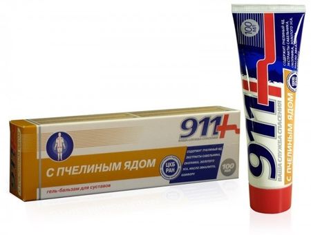 911 гель-бальзам д суставов пчелиный яд 100мл