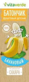 Vita Verde Фруктовый Батончик банановый для детского питания 30 г