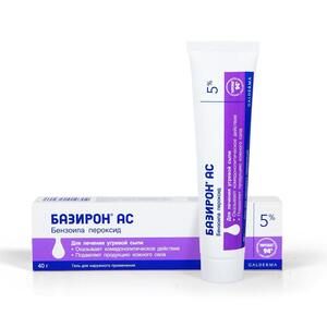 Лекарственное средство Базирон АС Гель для лечения угревой сыпи 5% 40 г