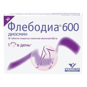 Флебодиа 600 Таблетки покрытые пленочной оболочкой 600 мг 30 шт