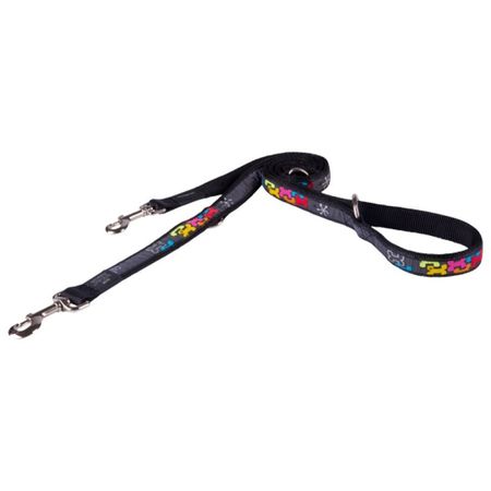Rogz поводок-перестежка для собак средних пород размер M серия Fancy Dress длина до 180 см черныймультиколор 1144₽