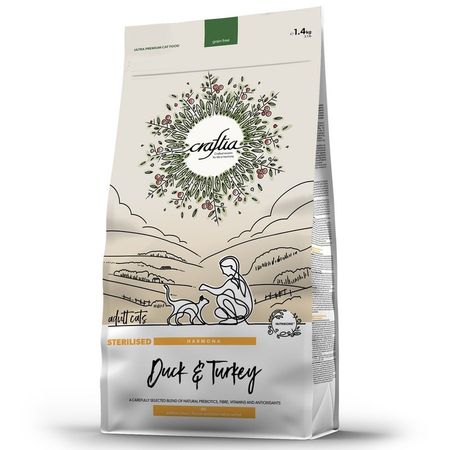 Craftia Harmona Adult Cat Sterilised сухой корм для стерилизованных кошек с уткой и индейкой - 14 кг 1896₽