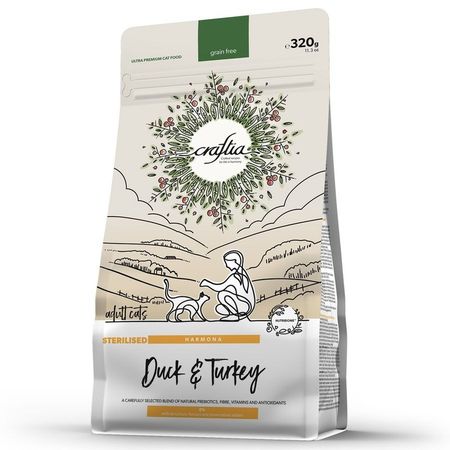Craftia Harmona Adult Cat Sterilised сухой корм для стерилизованных кошек с уткой и индейкой - 320 г 829₽