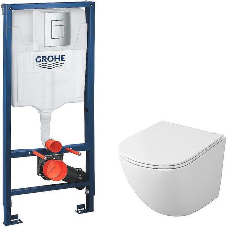 Комплект унитаза Owl 1975 Vind Cirkel-H TOWLT190302 с инсталляцией Grohe Rapid SL 38772001 с сиденьем Микролифт и клавишей смыва Хром 34965₽