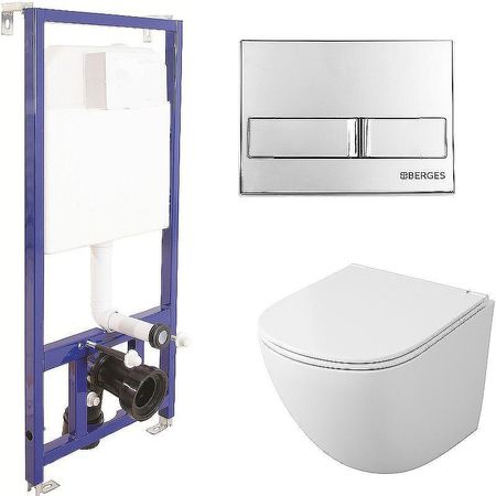 Комплект унитаза Owl 1975 Vind Cirkel-H TOWLT190302 с инсталляцией Berges Novum L3 040213 с сиденьем Микролифт и клавишей смыва Хром 25836₽