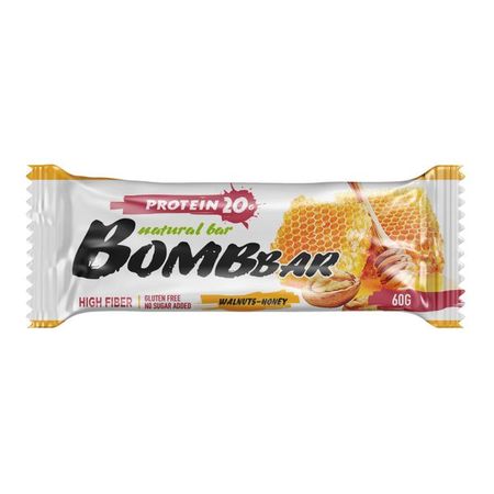 Батончик неглазированный грецкие орехи с медом Bombbar 60г