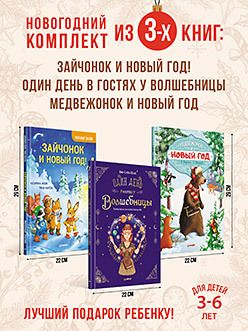 Обложка: Комплект из 3-х книг: Весёлый Новый год с зайчонком и медвежонком