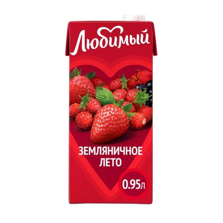 Сок Любимый Яблоко-клубника-земляника-черноплодная рябина, 0,95 л
