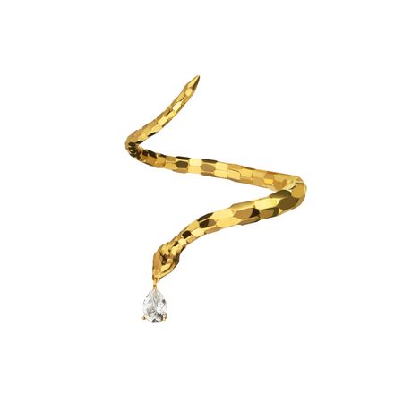 Vertigo Jewellery Lab Позолоченный браслет-змея VENENUM из серебра с топазом