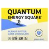 QUANTUM ENERGY SQUARE, Темный шоколад с арахисовой пастой, 8 квадратов по 48 г (1,69 унции)