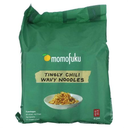 Momofuku, Волнистая лапша с чили Tingly, 5 пакетиков по 3,35 унции (95 г) каждый