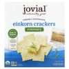 Jovial, Органические крекеры на закваске, с розмарином, 128 г (4,5 унции)