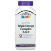 21st Century, Triple Omega Complex 3-6-9, 90 мягких желатиновых капсул с кишечнорастворимой оболочкой
