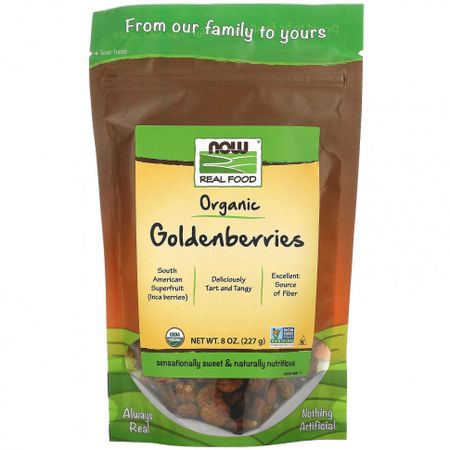 NOW Foods, Real Food, Сертифицированный органический физалис, 8 унций (227 г)