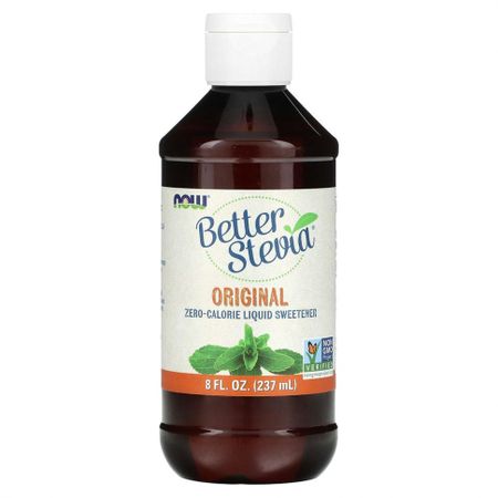 NOW Foods, Better Stevia, жидкий бескалорийный подсластитель, оригинальный, 8 жидких унций (237 мл)
